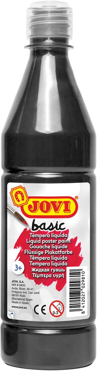 Jovi plakkaatverf, fles van 500 ml, zwart