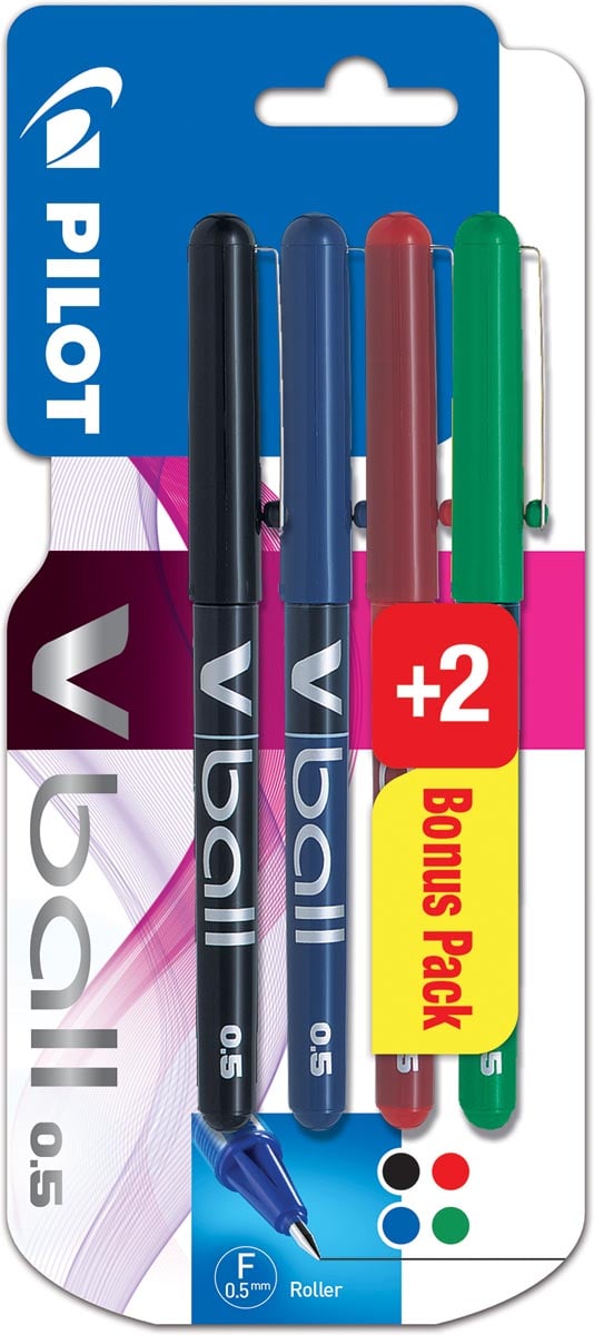 Pilot Roller V Ball V5 22 Op Blister Van 4 Stuks In Geassorteerde Kleuren huismerk kopen in de aanbieding