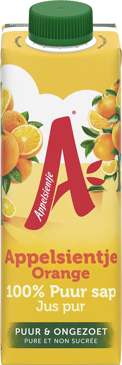 Appelsientje sinaasappelsap 33 cl, pak van 8 brikken