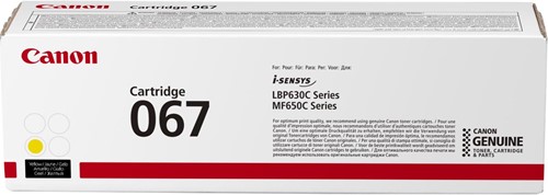 Canon toner 067, 1.250 pagina's, OEM 5099C002, geel