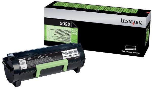 Lexmark toner return program 502X, 10.000 pagina&apos;s, OEM 50F2X00, zwart afbeelding