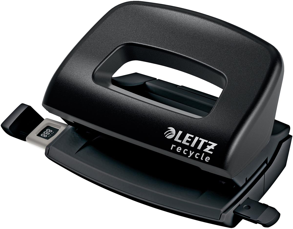 Leitz NeXXt Recycle Mini perforator, 10 blad, zwart afbeelding