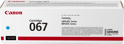 Canon toner 067, 1.250 pagina's, OEM 5101C002, cyaan