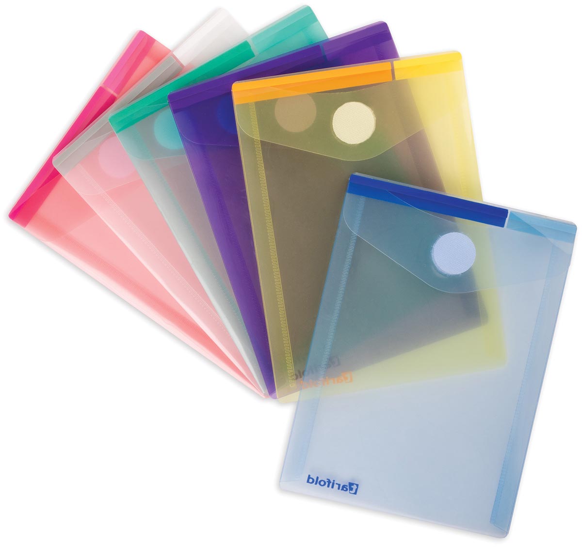 Tarifold documentenmap Collection Color voor ft A6 staand (11,4 x 15,8 cm), pak van 6 stuks, geassorteerd afbeelding
