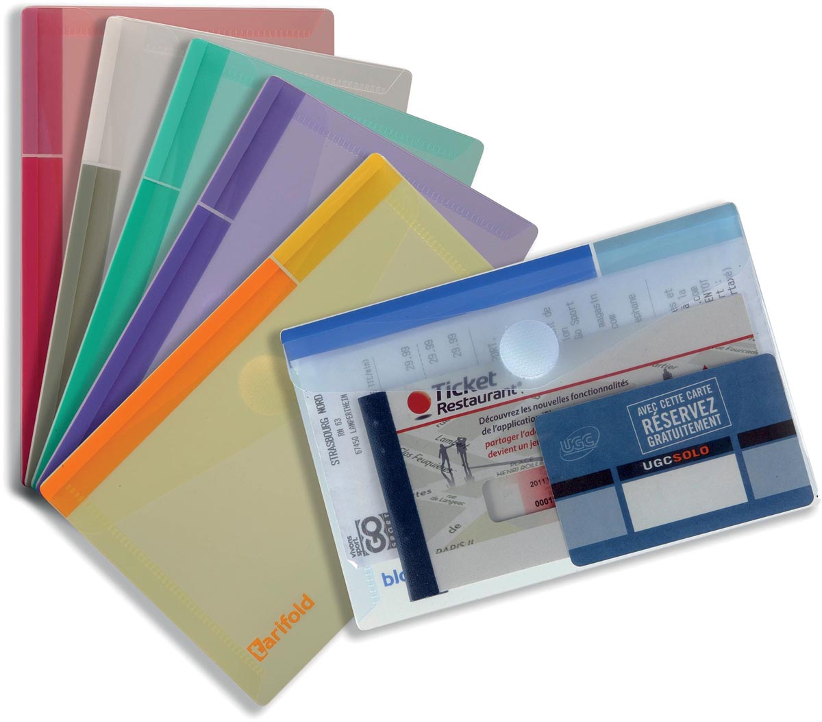 Tarifold documentenmap Collection Color voor ft A6 (165 x 109 mm), pak van 6 stuks afbeelding