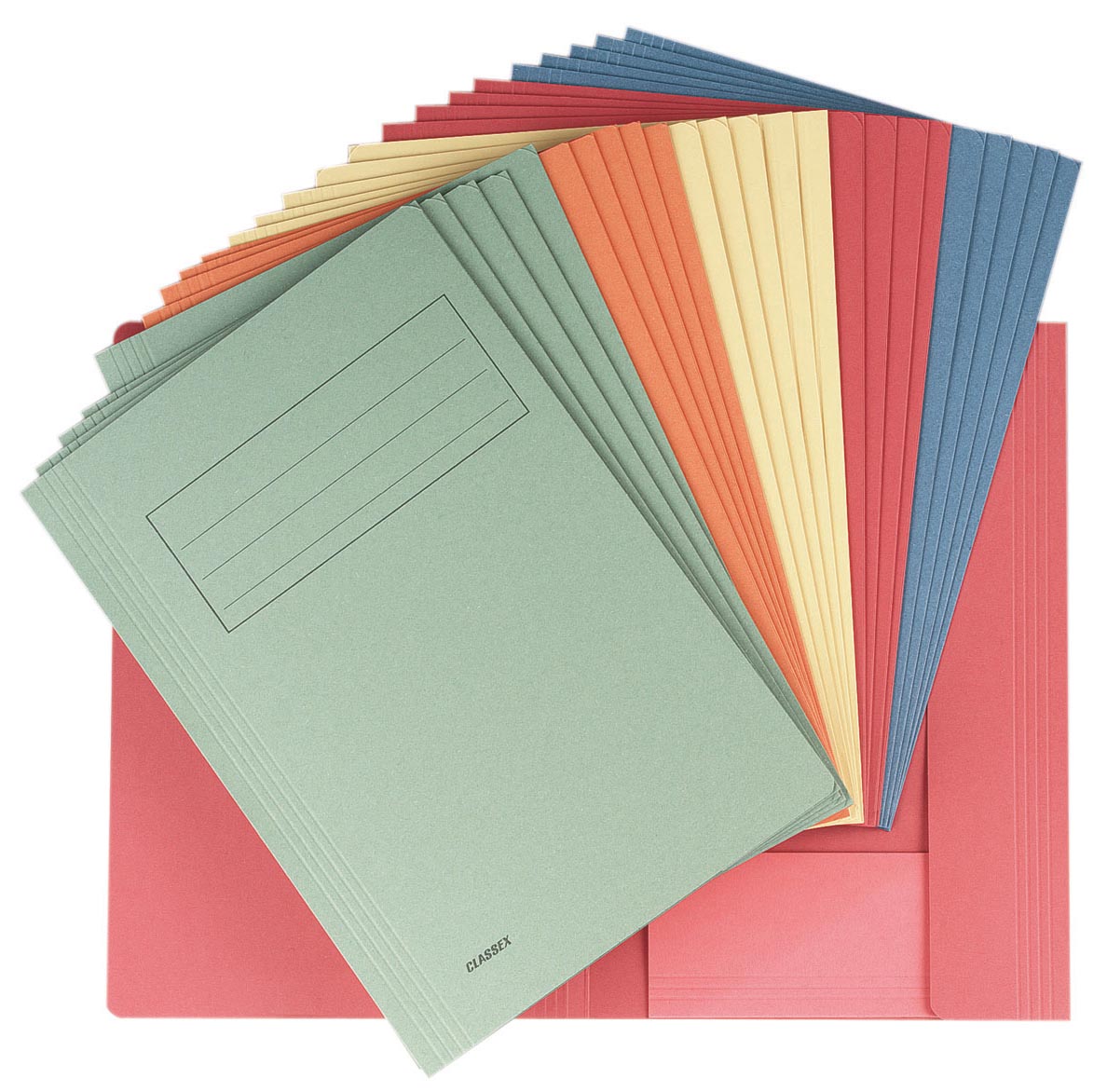 Class&apos;ex dossiermap, ft 23,7 x 34,7 cm (voor ft folio), geassorteerde kleuren, pak van 25 stuks afbeelding