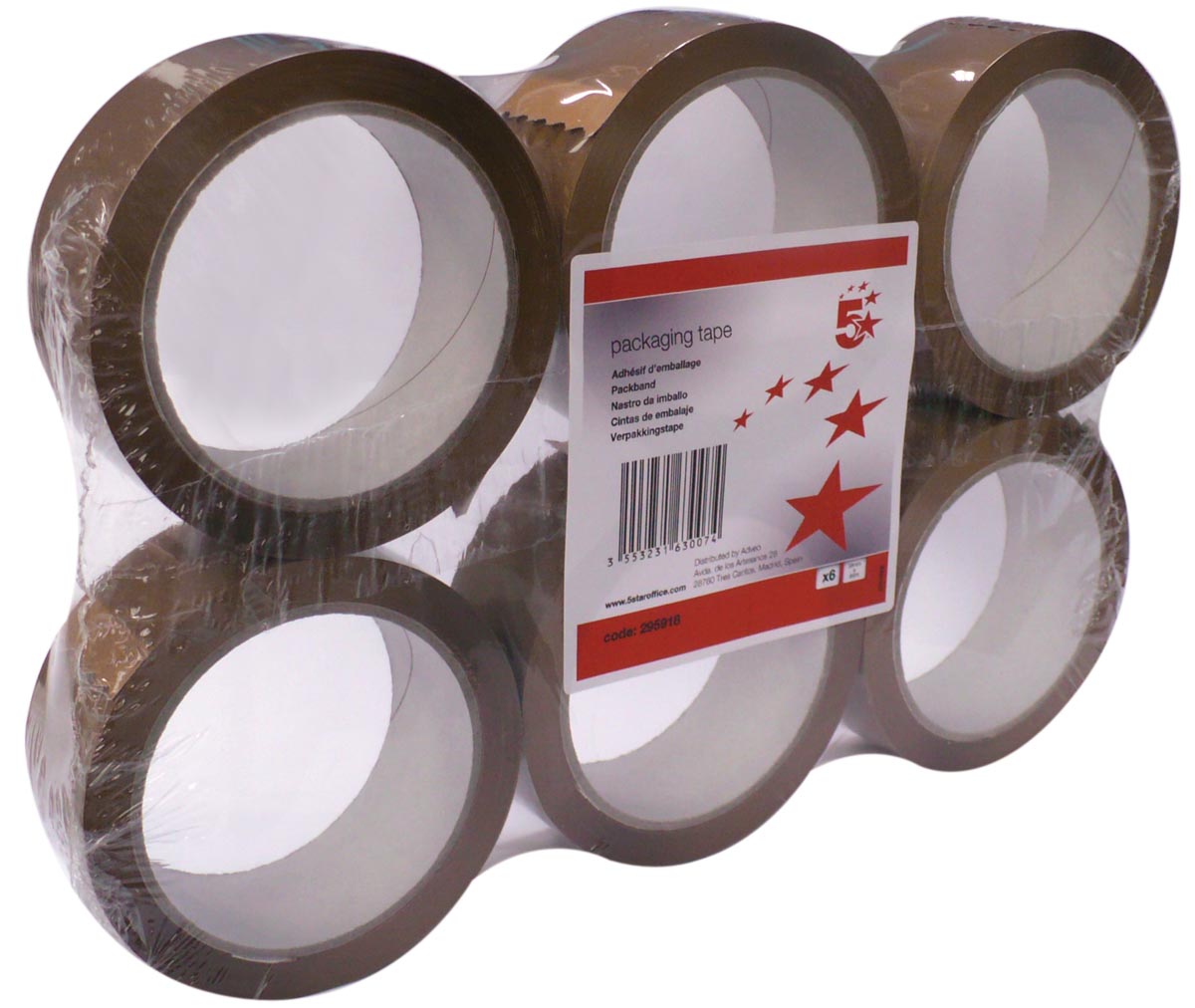 5 Star Verpakkingsplakband Ft 38 Mm X 66 M Bruin Pak Van 6 Stuks huismerk kopen in de aanbieding 5 Star Verpakkingsplakband Ft 38 Mm X 66 M Bruin Pak Van 6 Stuks huismerk kopen in de aanbieding