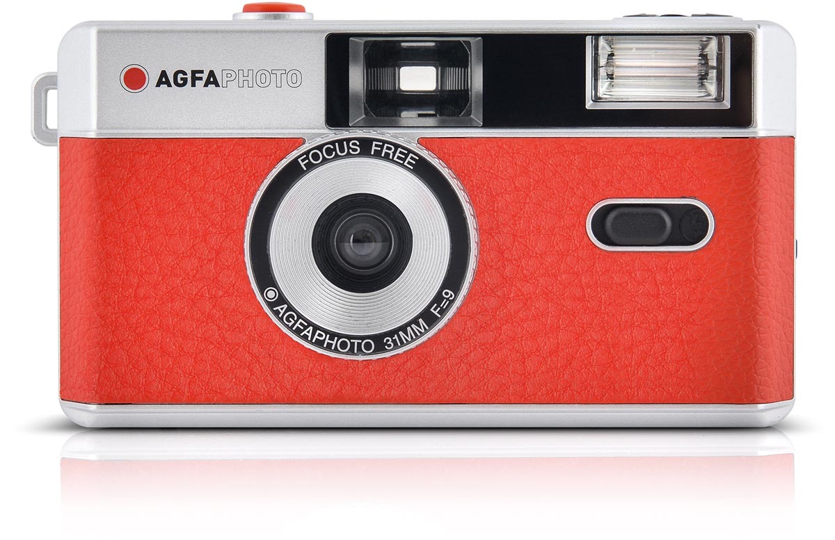 Afbeelding van AgfaPhoto retro analoog fototoestel, 35mm, rood