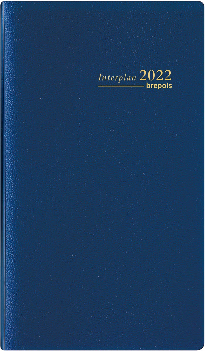 Brepols agenda Interplan Genova 6-talig, blauw, 2022 Brepols agenda Interplan Genova 6-talig, blauw, 2022