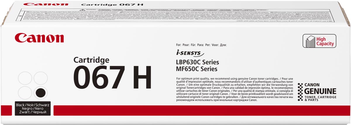 Canon toner 067H, 3.130 pagina&apos;s, OEM 5106C002, zwart afbeelding