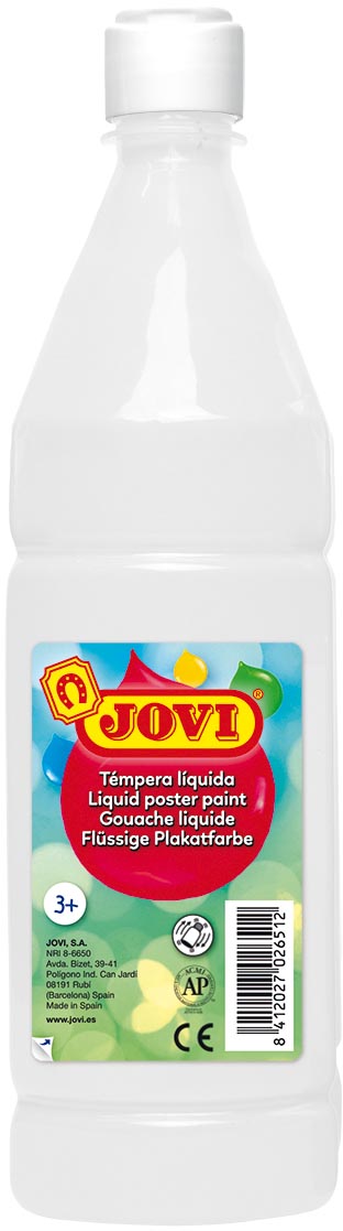 Jovi plakkaatverf, fles van 1000 ml, wit