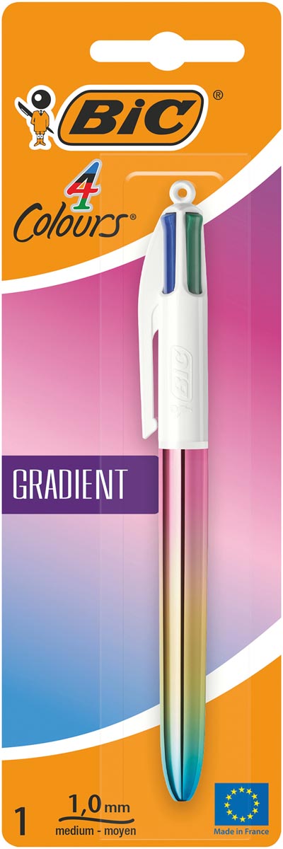 Bic 4 Colours Gradient balpen, medium, op blister