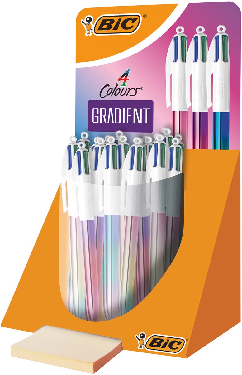 Bic 4 Colours Gradient, medium, display van 30 stuks