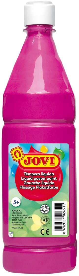 Jovi plakkaatverf, fles van 1000 ml, magenta
