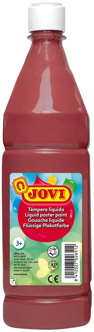 Jovi plakkaatverf, fles van 1000 ml, bruin