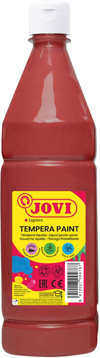 Jovi plakkaatverf, fles van 1000 ml, bruin Jovi plakkaatverf, fles van 1000 ml, bruin