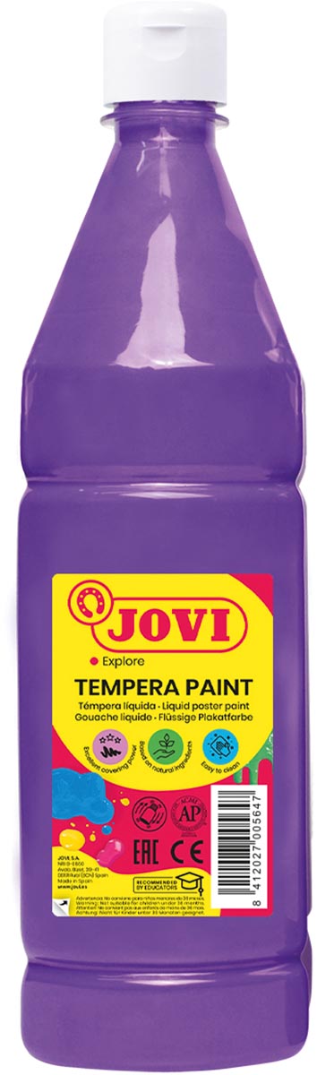 Jovi plakkaatverf, fles van 1000 ml, violet Jovi plakkaatverf, fles van 1000 ml, violet