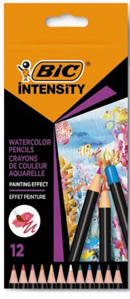 Bic aquarelpotlood Intensity, etui van 12 stuks Bic aquarelpotlood Intensity, etui van 12 stuks