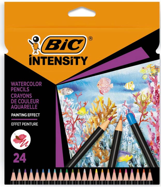 Bic aquarelpotlood Intensity, etui van 24 stuks Bic aquarelpotlood Intensity, etui van 24 stuks