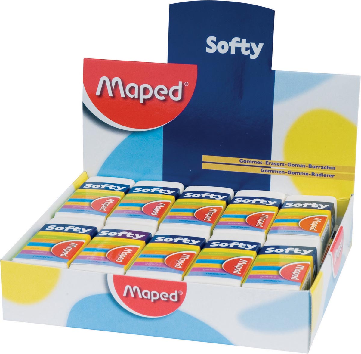 Maped potloodgom Softy medium formaat, doos van 20 stuks