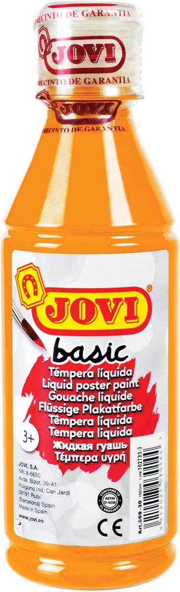 Jovi plakkaatverf, fles van 250 ml, oranje