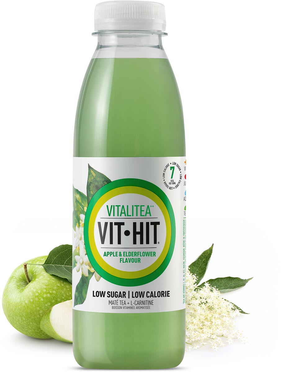 Vit Hit vitaminedrank Lean & Green, flesje van 50 cl, pak van 12 stuks afbeelding