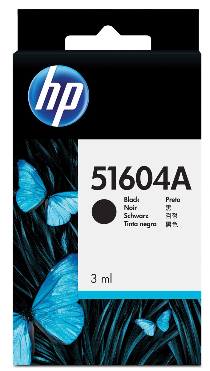 HP inktcartridge en printkop 04A, voor calculators, OEM 51604A, zwart