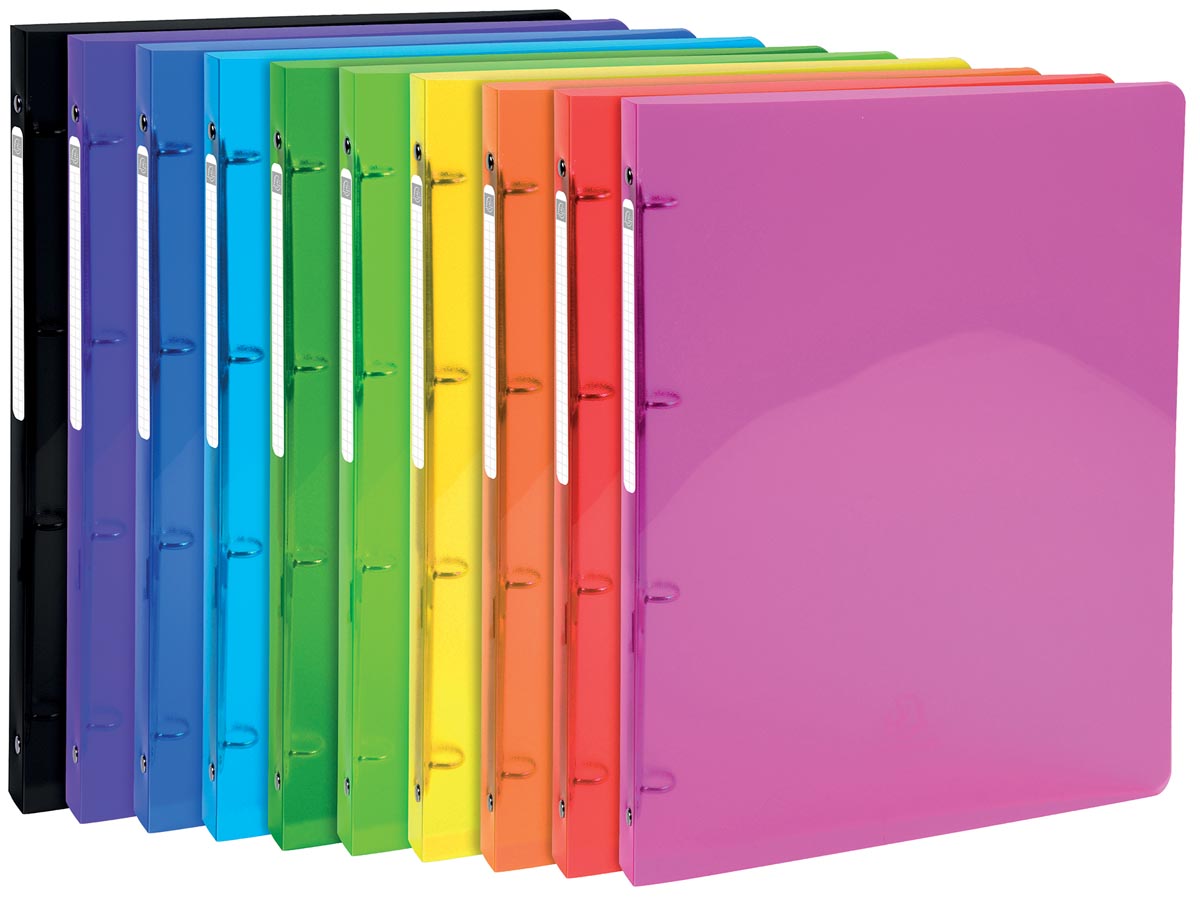 Exacompta Iderama ringmap, voor ft A4, uit PP met softcover, 4 ringen van 15 mm, geassorteerde kleuren