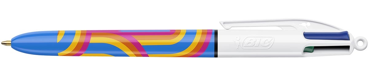 BIC Colours Lines 4-kleurenbalpen, medium, medium, blauw afbeelding