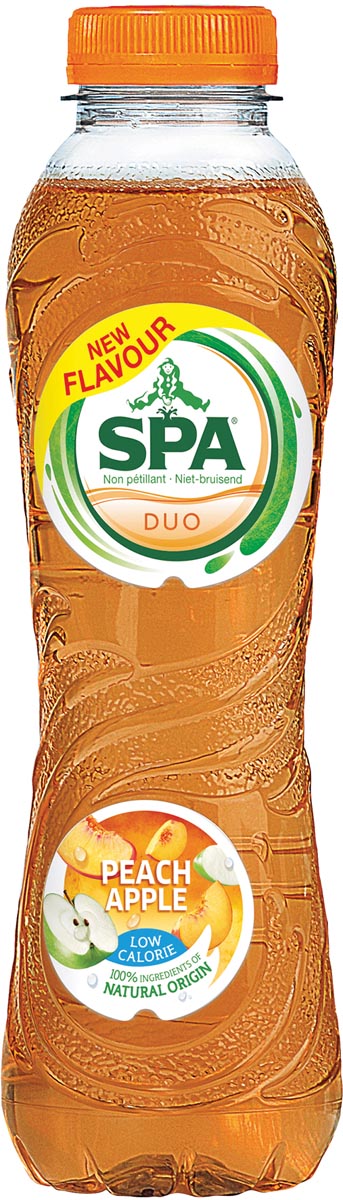 Spa Duo limonade perzik-appel, fles van 50 cl, pak van 24 stuks