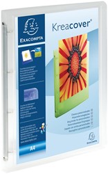 Exaclair Personaliseerbare ringmap Kreacover 4 ringen, transparant wit
