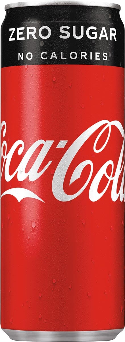 Coca-Cola Zero frisdrank, sleek blik van 25 cl, pak van 24 stuks Coca-Cola Zero frisdrank, sleek blik van 25 cl, pak van 24 stuks