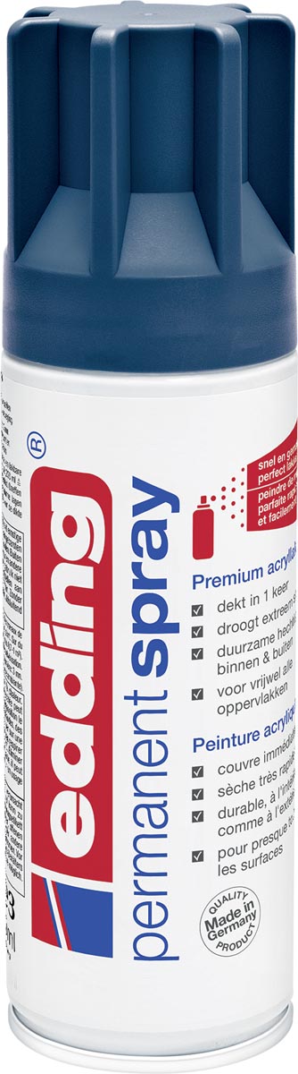 Edding Permanent Spray 5200, 200 ml, middernachtblauw mat