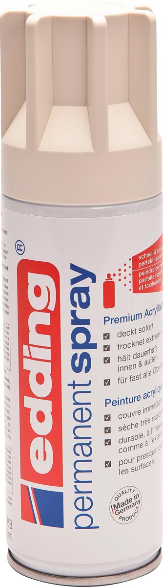 Edding Permanent Spray 5200, 200 ml, crèmewit mat afbeelding