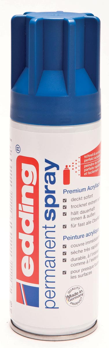 Edding Permanent Spray 5200, 200 ml, gentiaanblauw mat afbeelding