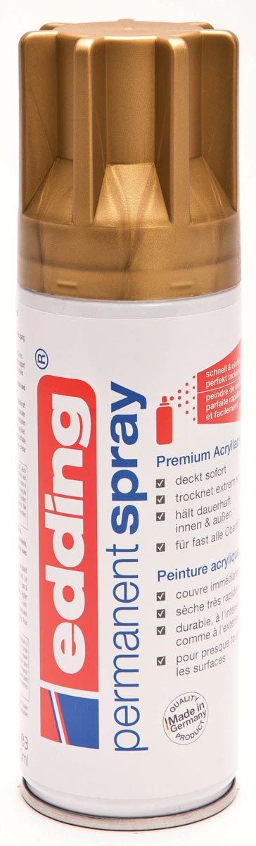 Edding Permanent Spray 5200, 200 ml, rijkgoud mat afbeelding