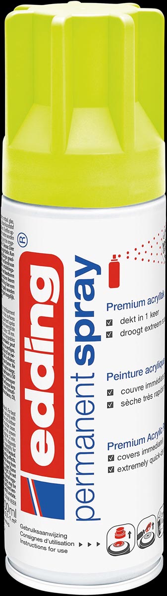 Edding 5200 Permanent Spray 200ml Neon Geel
