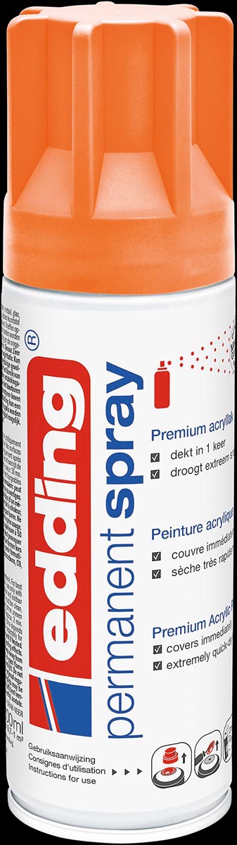 Edding Permanent Spray 5200, 200 ml, neonoranje mat Edding Permanent Spray 5200, 200 ml, neonoranje mat
