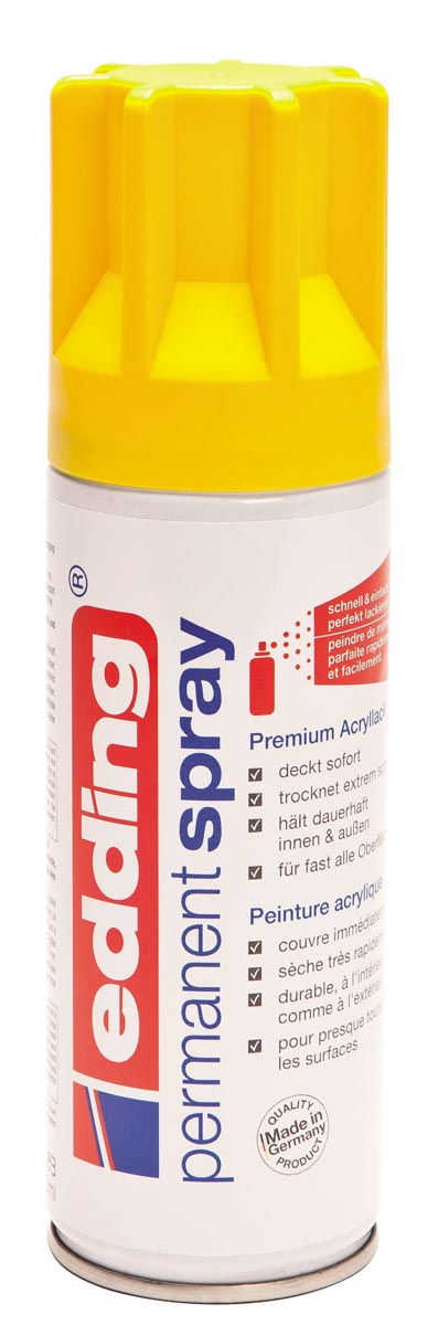 Edding permanent spray 5200, 200 ml, verkeersgeel mat afbeelding