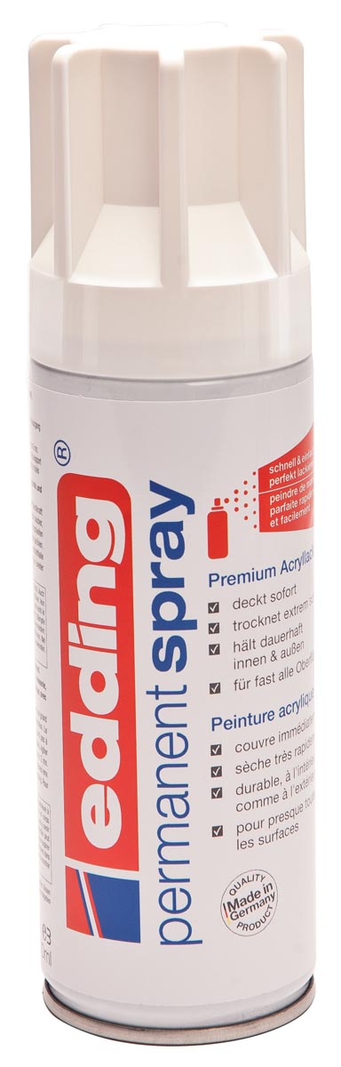 Edding Permanent Spray 5200, 200 ml, verkeerswit mat afbeelding
