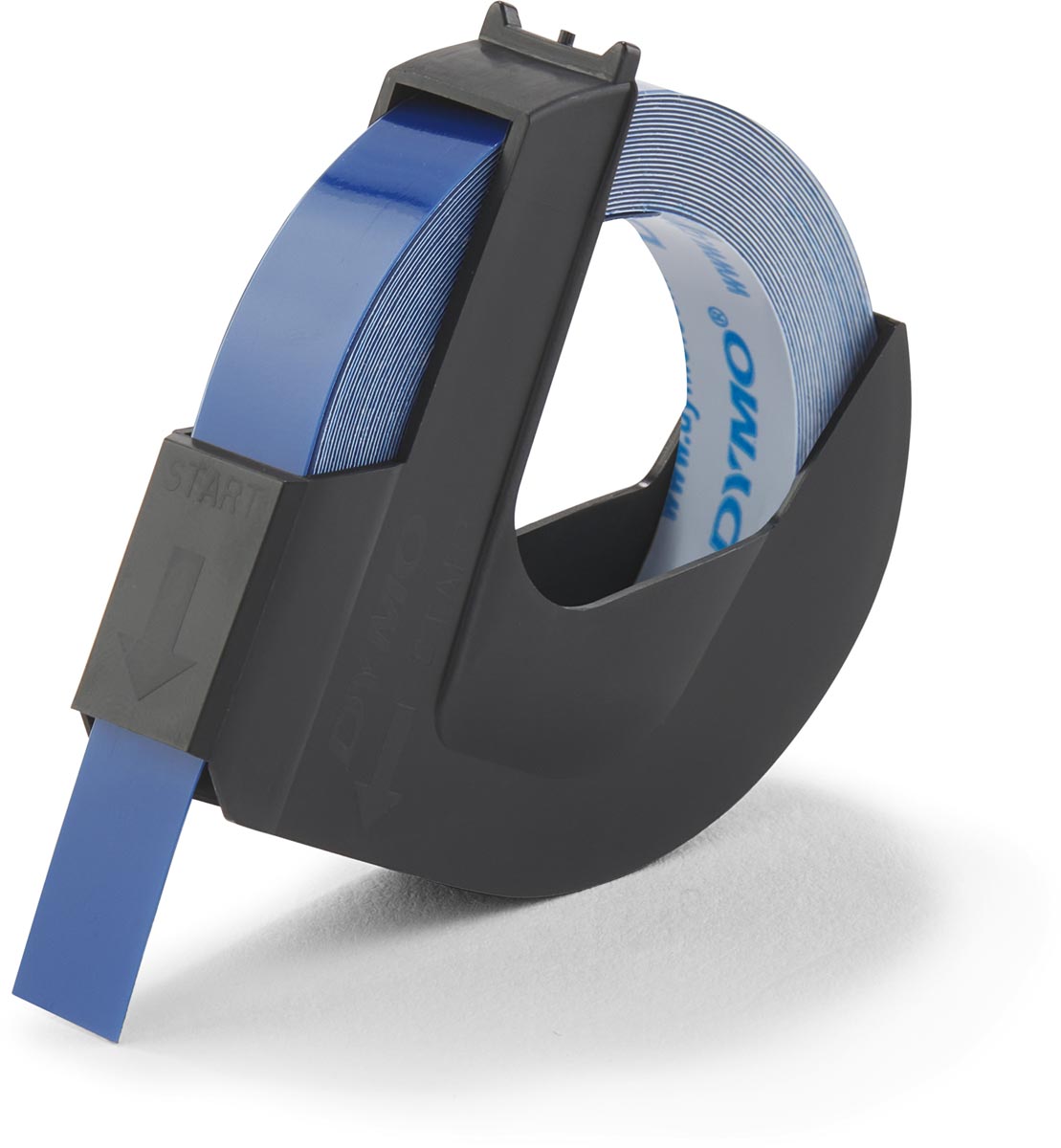 Dymo tape 9 mm voor lettertang Omega, blauw afbeelding