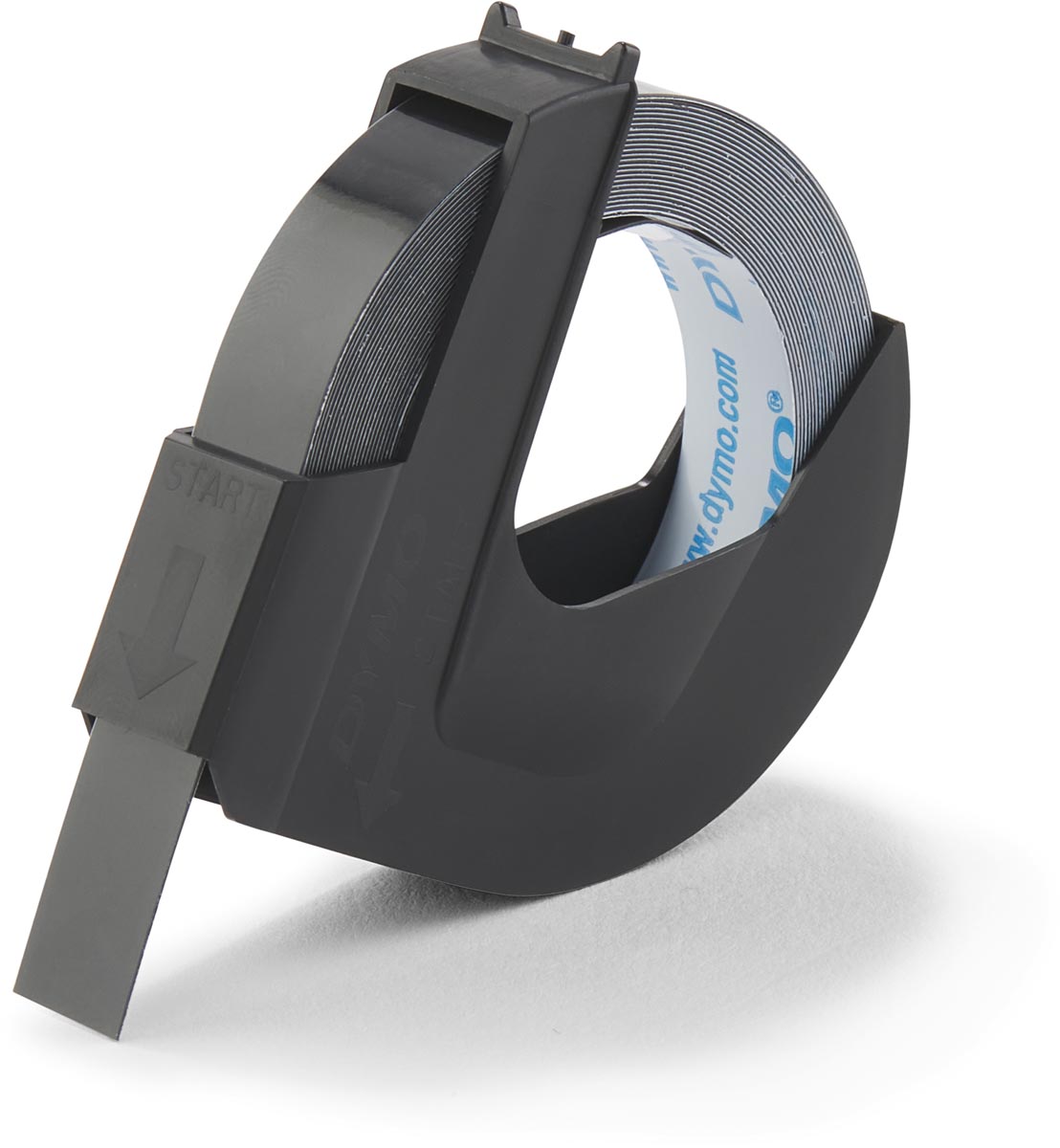 Dymo tape 9 mm voor lettertang Omega, zwart afbeelding