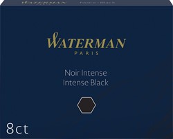 Waterman inktpatronen Standard zwart, pak van 8 stuks