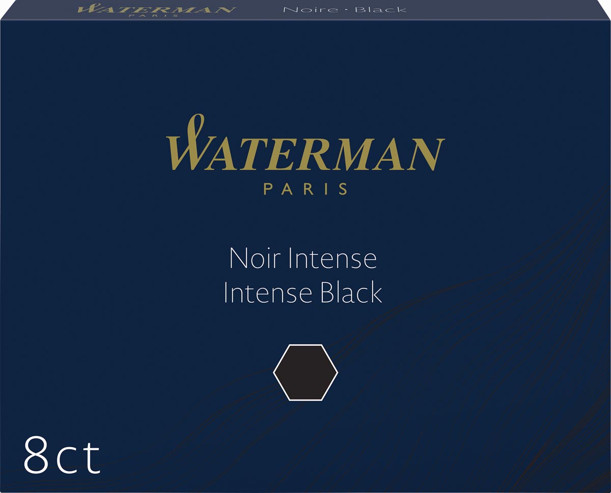 Waterman inktpatronen Standard zwart, pak van 8 stuks afbeelding