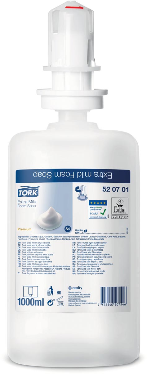 Tork extra milde schuimzeep S4, 1 l