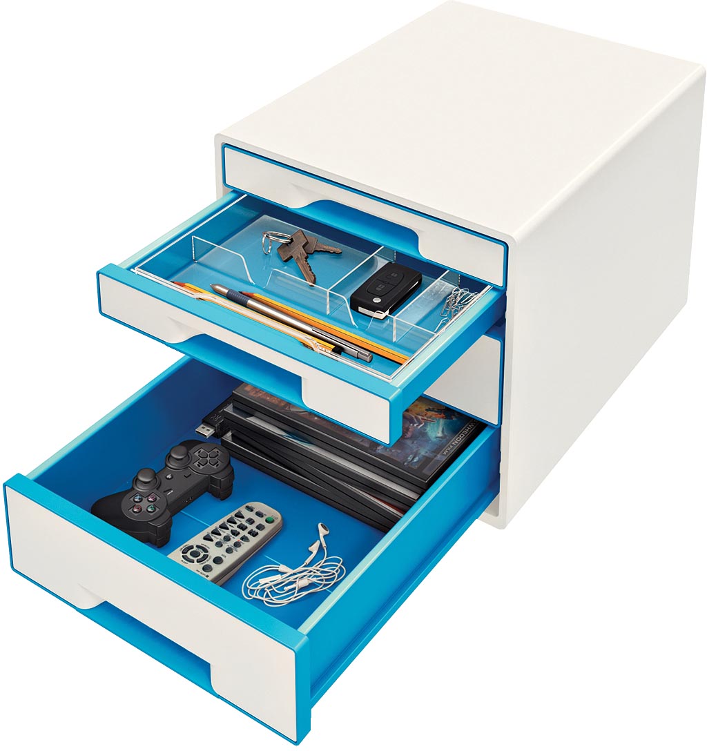 Leitz Ladenblok Wow 4 Laden Witblauw huismerk kopen in de aanbieding Leitz Ladenblok Wow 4 Laden Witblauw huismerk kopen in de aanbieding