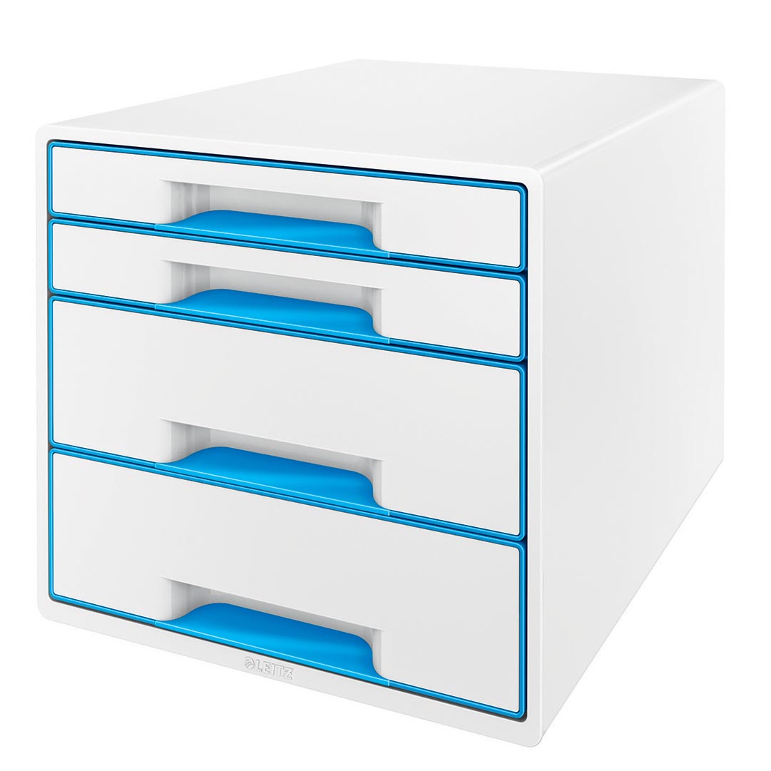 Leitz ladenblok WOW, 4 laden, wit/blauw afbeelding
