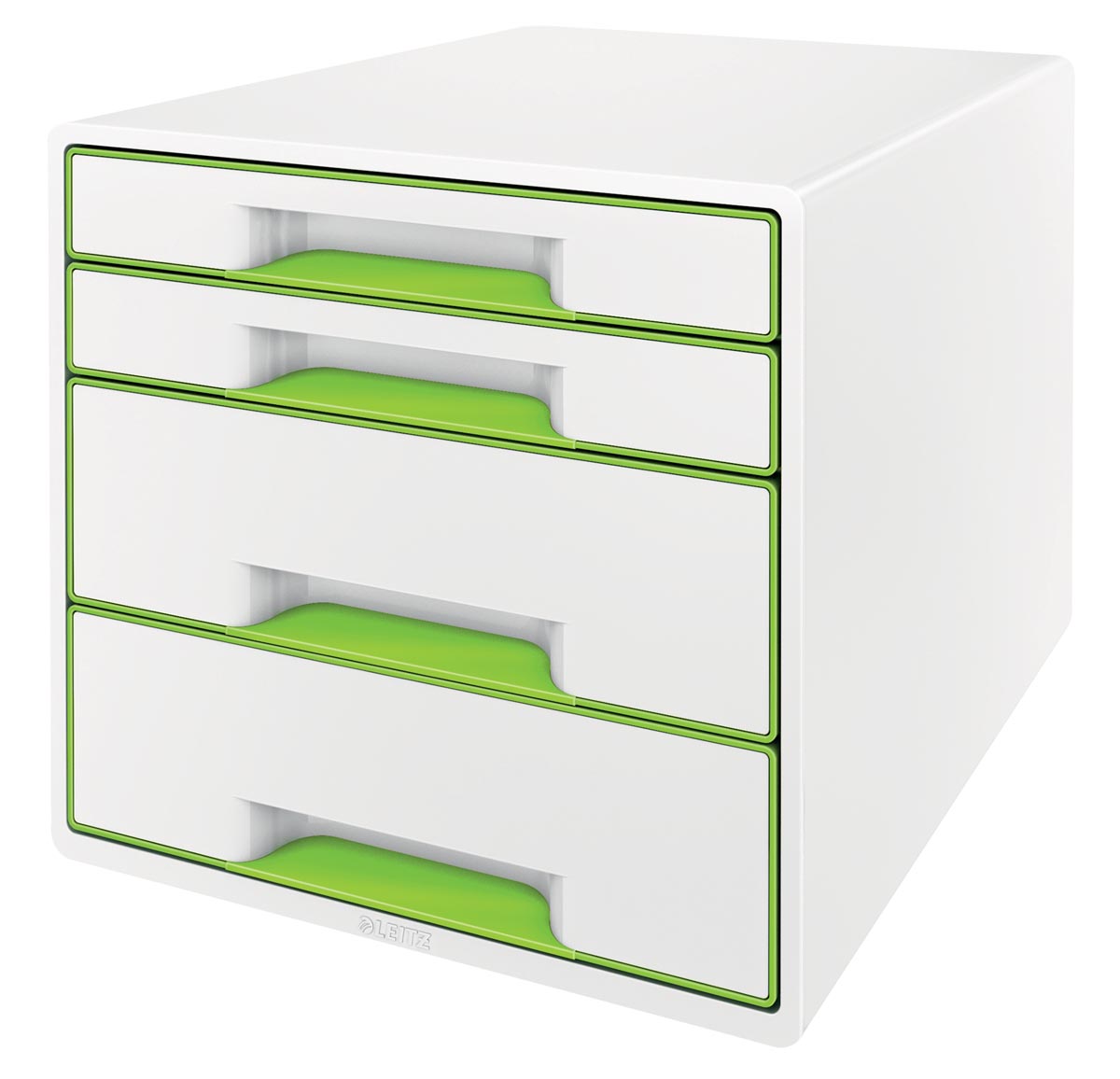 Leitz ladenblok WOW, 4 laden, wit/groen