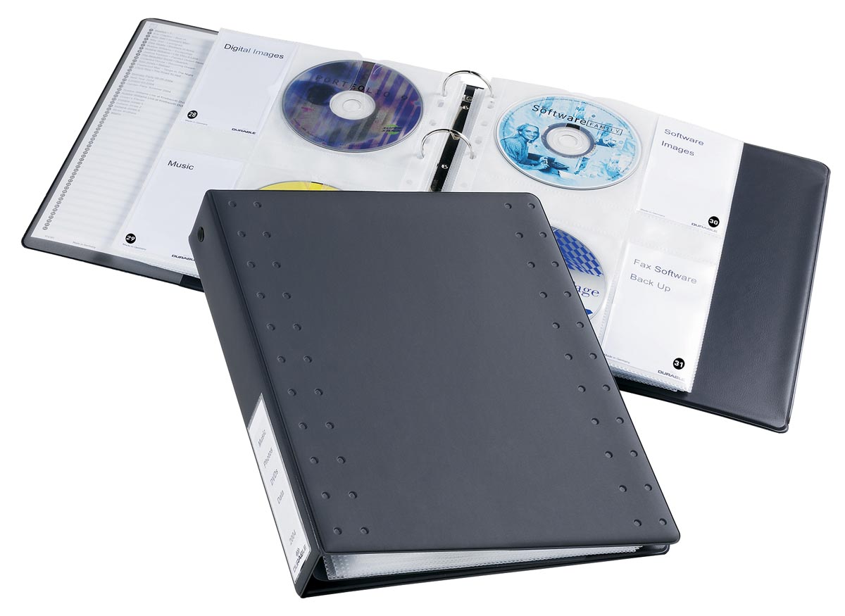 Durable CD/DVD ringboek voor 40 CD's Durable CD/DVD ringboek voor 40 CD's