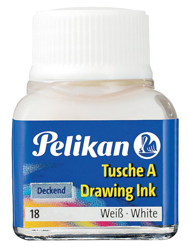 Pelikan Oost-Indische inkt wit, flesje van 10 ml
